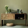 Furniture factory reclaimed wood rustic grain multi-purpose storage console table