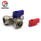 Pressure Reducing Valve Ball Brass Mini Ball Valve 3 Way Ball Compression End Tee Type
