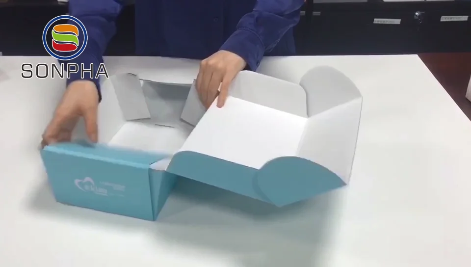 clamshell bathbomb packaging bath salt paper box