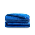 Sherpa king size heavy thick mink weighted blanket with glass beads