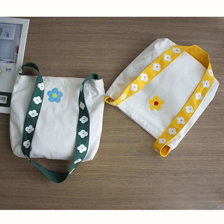 eco friendly shopping new design organic canvas lady shoulder messenger bag