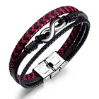 Special Charm Exquisite Personality Pull String Pu Leather Braid Multilayer Bracelet