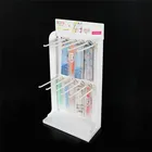 Customized logo pen holder acrylic display rack key ring gift card display stand