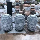Statue Quality Statue Landscaping H35cm Groovy Abstract Bluestone Mosaic Figure Head Statue