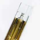 Double-hole gold-plated infrared halogen lamp for industrial heating
