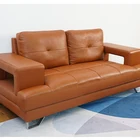 Living room furniture sets sofa set designs orange color leather luxury furniture office or bedroom