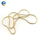 Pear Shaped Metal Hook Multi-functional Shower Room Blind Metal Hoist Look Hook Bathroom Curtain Gold Pear Shaped Hooks