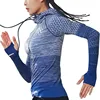 New Zipper Long Sleeve Yoga Shirt Seamless Sports Outerwear Girl Sport Jerseys Women Fitness Coats Running Sports Jacket Tops
