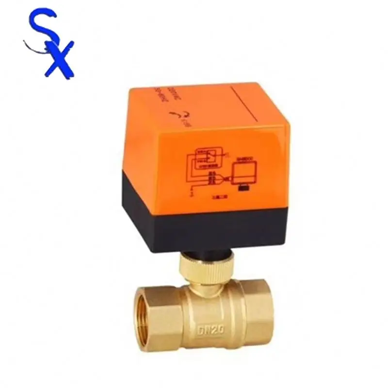 Valvola A Sfera Elettrica 3 Vie DN20 - 220V Per Riscaldamento E Acqua - In Ottone Con Motore - Foto 5