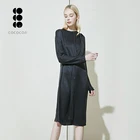 Wholesale elegant stylish black summer 100% silk dresses real silk dress