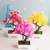 Plastic desktop decoration artificial flower background stage decoration Potted plants wedding tabble flower decorations