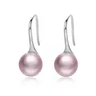 New pink pearl fashion earrings for ladies 925 sterling silver earrings