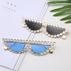 Fashion Designer Women Diamond Rhinestone custom Vintage luxury cat eye Sunglasses