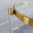 Finish Acrylic Stari Factory Wholesale Round Gold Finish Clear Acrylic Side Table