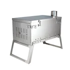 Outdoor Folding Grill Light Titanium Wood Stove