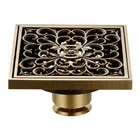 Brass bathroom floor drain European style antique shower floor drain