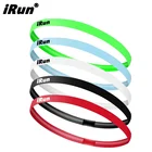iRun Logo Printed Custom Sport Sweatband and Wristband Custom Headband Sport Cotton Sweat Headbands