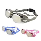 Customized adult silicone plated anti-fog best swimming goggles 2019