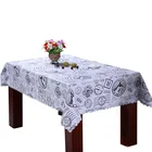 Hot sale Wipe Clean Polyester Fabric backing Printed PVC Table cloth Waterproof Home