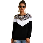 2019 Autumn Winter New Fashion Leopard Long Sleeve Women Casual Hoodie