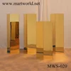 acrylic gold mirror stand square box pillar wedding decorate mirror stand wedding decoration pillar column (MWS-020)