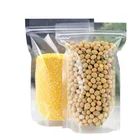 Custom Printed Vacuum Pouch Stand Up Transparent Packaging Plastic Rice Food Grain Bags