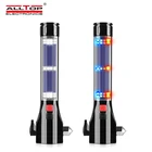 Alarm Torch ALLTOP USB Rechargeable Aluminum XM-L T6 Flashlight Alarm Horn Solar Power Torch Flashlight