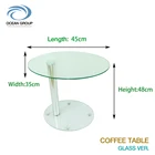 End Table Wholesale Price Tempered Side End Table Glass Coffee Table