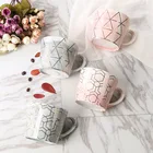 Modern marbled mug office cup ceramic couple creative Nordic gold breakfast milk coffee cup