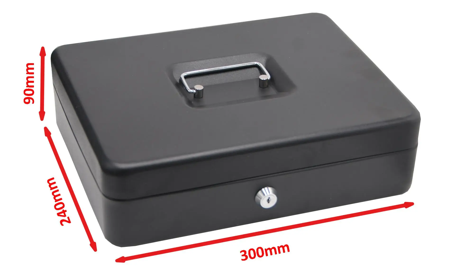 Metal Key Lock Money Portable Cash Storage Box Drawer Money Box, View