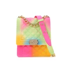 2020 customized mixed color fashion jelly rhombus small messenger bag handbags for women
