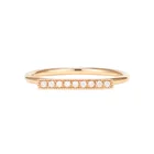 Band Diamond Fashion Simple 14K Rose Gold Moissanite Wedding Band Real Diamond Ring Engagement