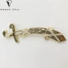 Logo Customization Craft Sword Design Cheap Price Decorative Metal Badge/metal Craft Pin for Clothing