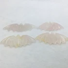 Chinese auspicious animal natural quartz Rose crystal carved colorfu l crystal animal bat ornamental stone