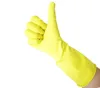 Custom size long cuff colorful hand protective household latex rubber gloves