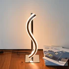 Lamp Desk Modern Design S Shape Silver Finish LED Chip Lamp Led Table Lamp Desk Light With Plastic Shape Cover