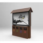 Scrolling double side advertising light box motor metal frame waste bins