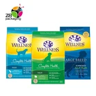 Food grade flat bottom bag packaging pet food bags pouch with zipper