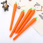 custom novelty silicone cute cartoon plastic carrot ball pen for kids