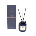 Customized luxury new design dark blue bottle aroma reed diffuser ceramic reed diffuser with rattan sticks
