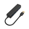 New High Speed Thin Slim 4 Ports USB 3.0 Hub USB Hub With Cable For Laptop PC Computer Wholesales Black usb charging dock hub