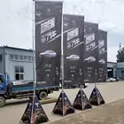giant aluminum flag pole with 4 supporting legs