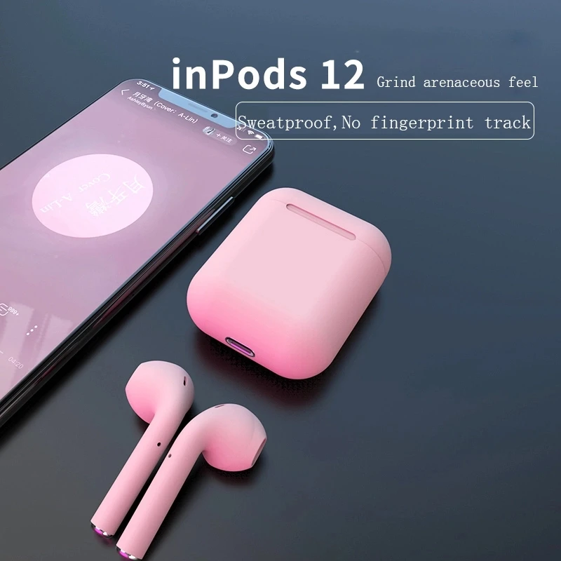 OEM Colorful TWS i12 inpods 12 Wireless earphones HIFI sports Tws earbuds - ANKUX.COM