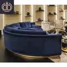 Livingroomsofas ソファセットリビングルーム半月サークル白革コーナー湾曲したソファ