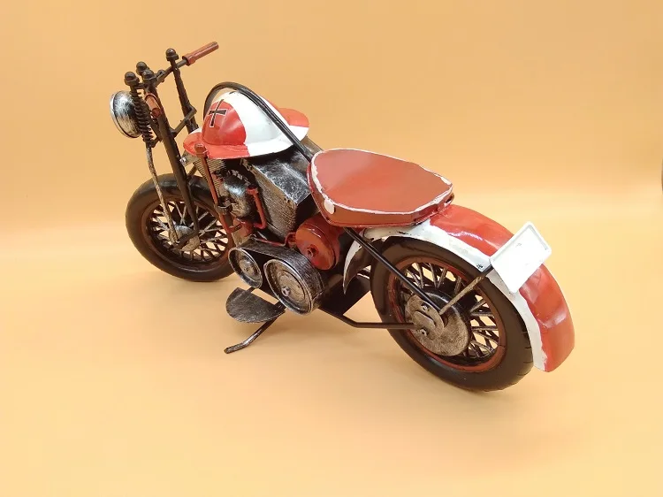 iron retro decoration vintage old metal craft motorcycle model