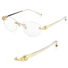 Fashion Leopard Temples Frame Glasses Made out of 18Kt Solid Gold for Optical Usage