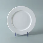 Wholesale cheap price plain white round 8.25inch restaurant catering plastic melamine buffet dinner flat dishes plates
