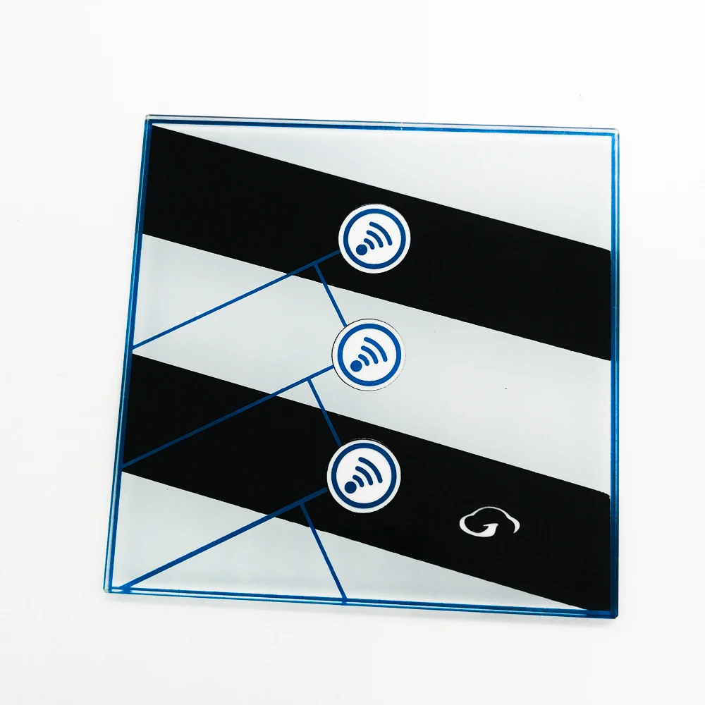 Glass Factory Supplier Custom Electric Switch Panel Touched Teampered Glass Panel