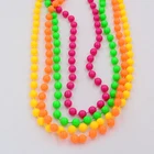 HUAYU Newest 6MM Colourful Pearl Necklace Hippie Costume Set Halloween Party Props