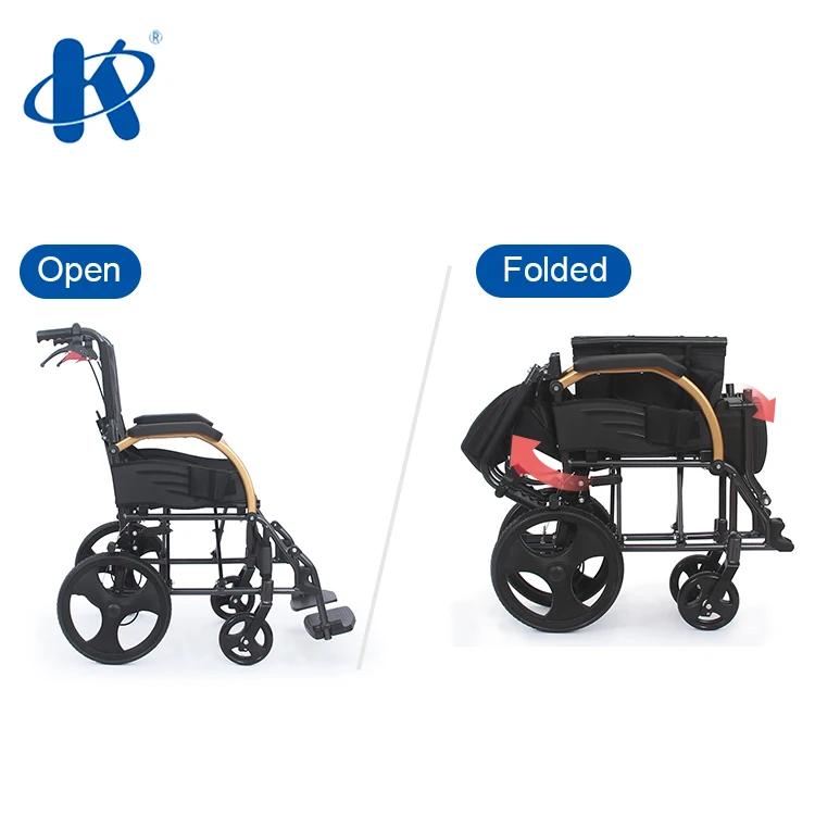 Abnehmbare leichte, tragbare klapp aluminium bariatric rollstuhl mit behinderungen faltbare backest Aluminium Rollstuhl